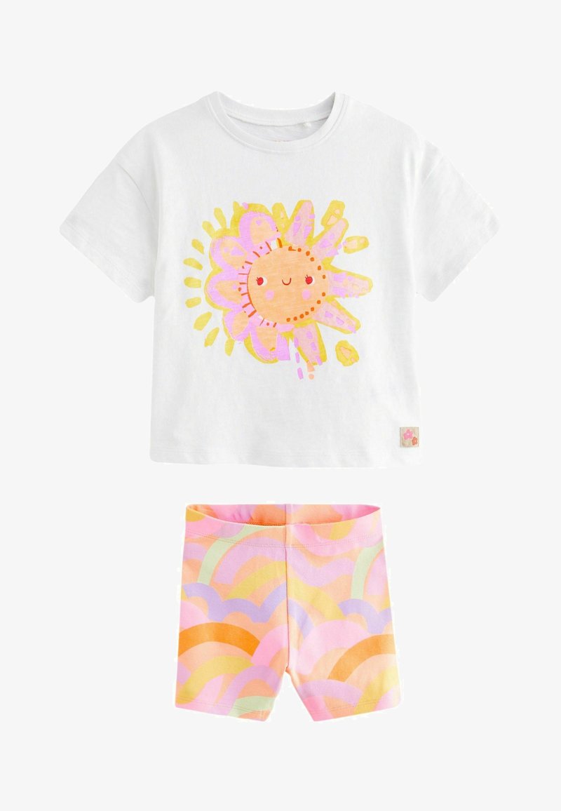 Next SET - REGULAR FIT - Pantaloni scurți - pink white rainbow sun