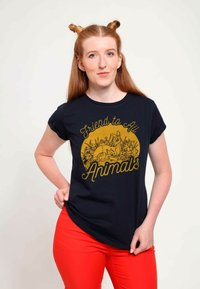 Henry Tiger BAMBI FRIEND TO ANIMALS - Camiseta estampada - navy blue