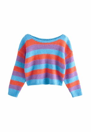 REGULAR FIT SOFT TOUCH BARDOT OFF THE SHOULDER - Pullover - blue