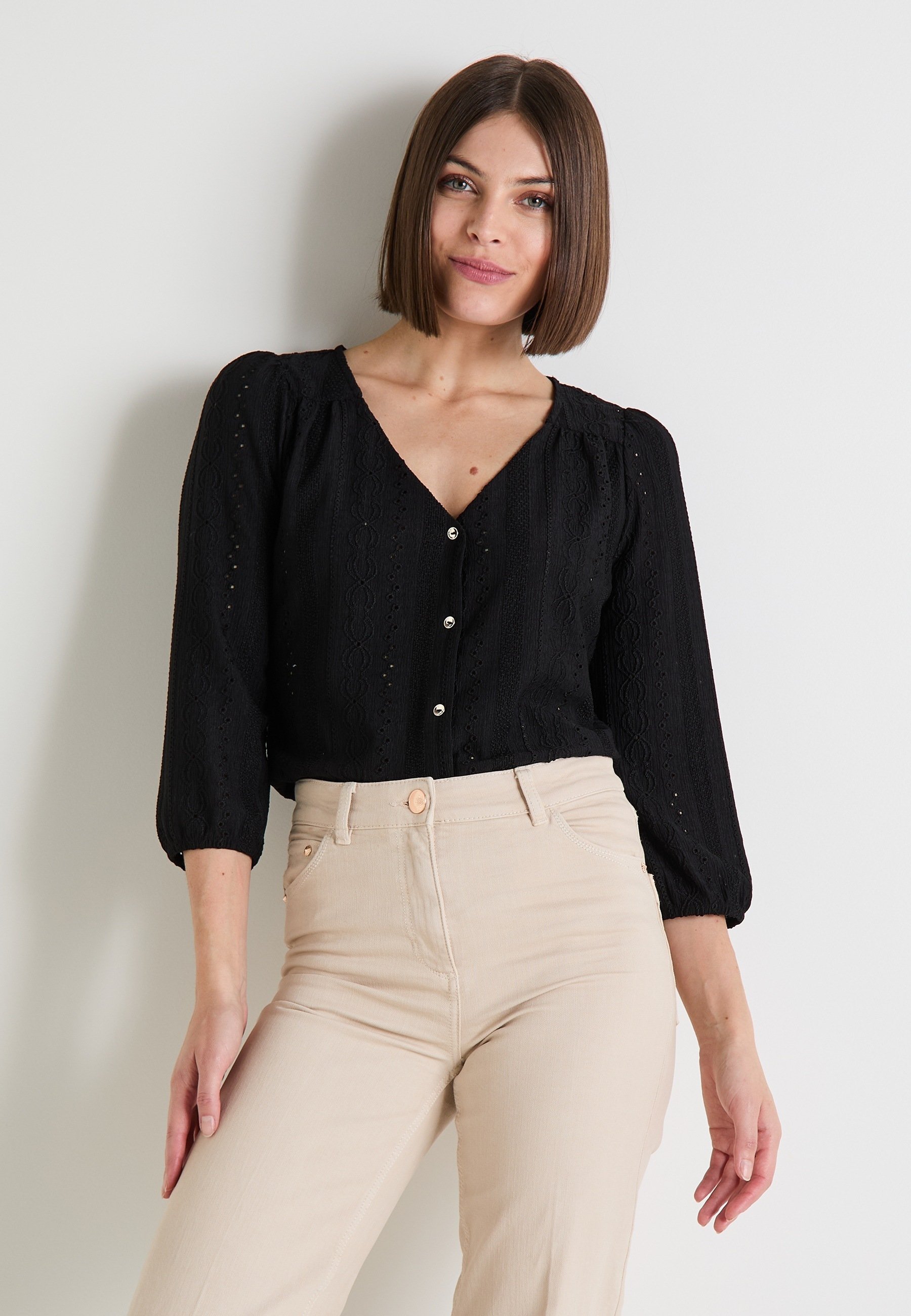 Grain de Malice SLIM TAILLE HAUTE MILAN - Jean slim - noir Grain de Malice SLIM TAILLE HAUTE MILAN - Jean slim - noir