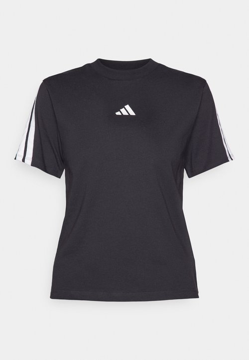 adidas Women's Essentials 3-Stripes Cotton T-Shirt Black/White — foto 5