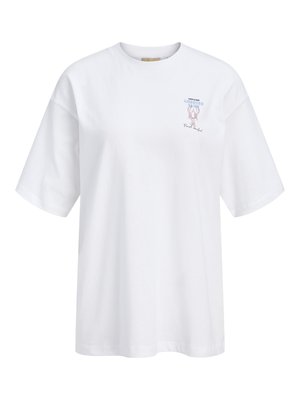 JJXX, JXMILLOW LOOSE SS TEE JRS SP326 - Triko s potiskem - bright white