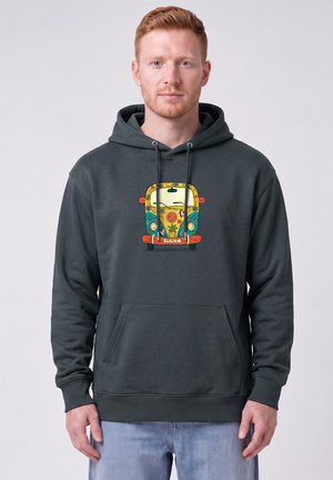 watapparel, HIPPIES BUS UNISEX - Hoodie - india ink grey