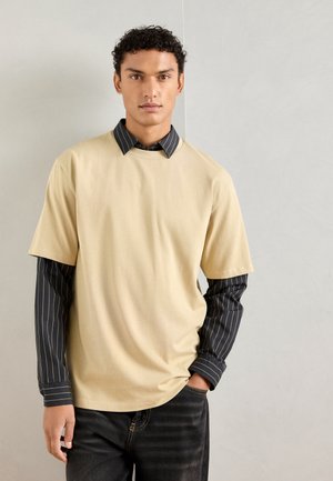 O NECK TEE OVERSIZE - Basic T-shirt - light sand