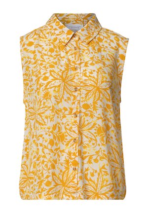 Street One Studio, TOP MIT KRAGEN UND FLORALEM MUSTER - Chemisier - earthy yellow