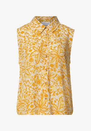 Street One Studio, TOP MIT KRAGEN UND FLORALEM MUSTER - Chemisier - earthy yellow