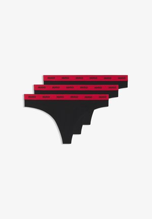 HUGO 3 PACK STRIPE - Thong - black five