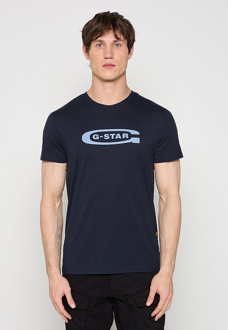 G-Star T-shirt print donkerblauw