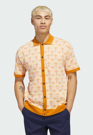 S NOV POLO - Shirt - white   ice tangerine   dusky orange