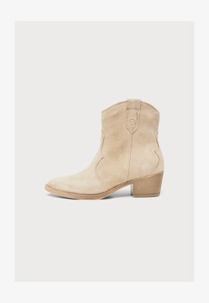 Tamaris, Bottines de cowboy / motard - beige