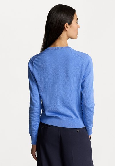 Polo Ralph Lauren PIMA COTTON LONG SLEEVE CARDIGAN - Neuletakki - nantucket blue