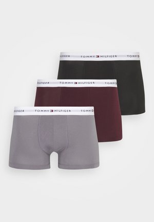 SIGNATURE TRUNK 3 PACK - Chiloți boxer - fossil grey/burgundy/black