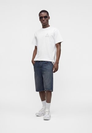 HUF, TRIPLE TRIANGLE TEE UNISEX - Print T-shirt - white/black