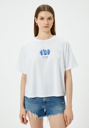 Koton CREW NECK - T-shirt print - white