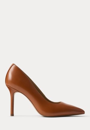 Lauren Ralph Lauren LINDELLA II LEATHER PUMP - Tacones - lauren tan