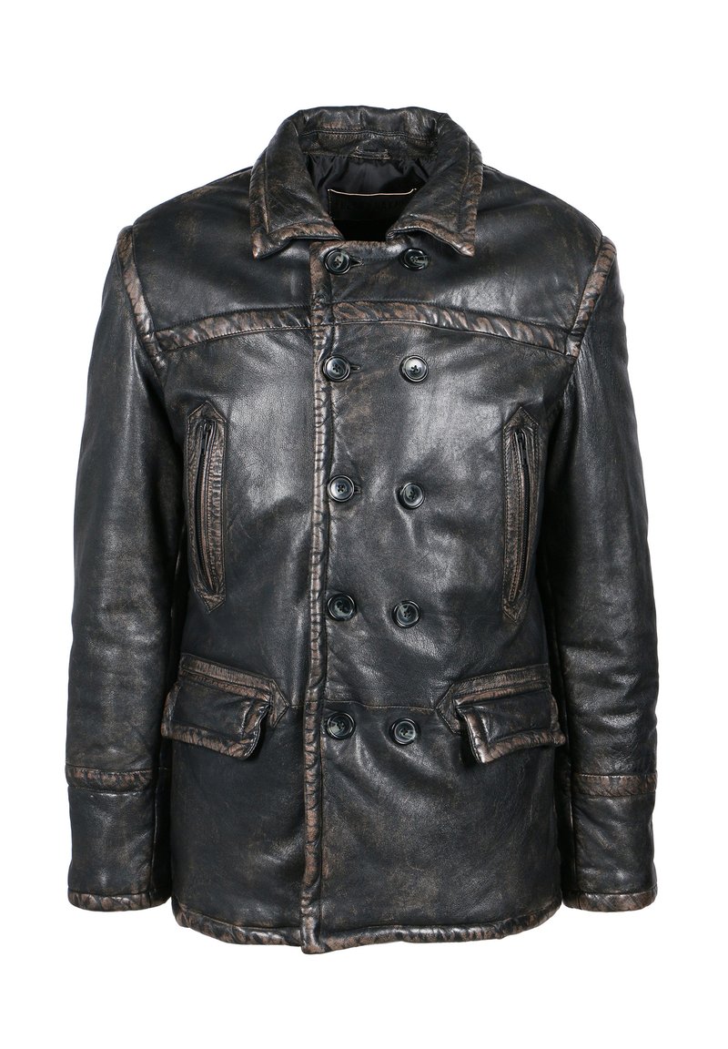 Freaky Nation BULLES EYE - Lederjacke - used black/schwarz - Zalando