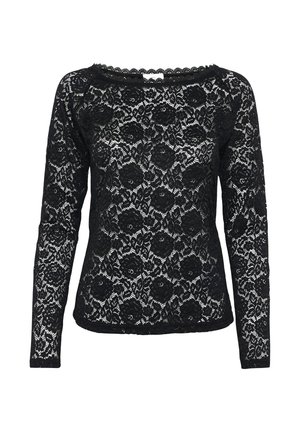 Kaffe, KAAIA LACE LONG SLEEVE - Blúzka - black deep