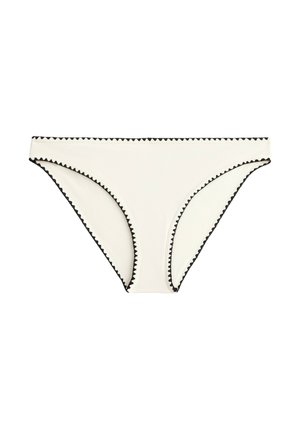 OYSHO, CONTRAST TRIM CLASSIC BIKINI BRIEFS - Bas de bikini - white