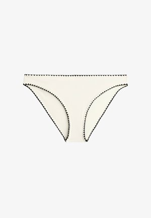 OYSHO, CONTRAST TRIM CLASSIC BIKINI BRIEFS - Bas de bikini - white
