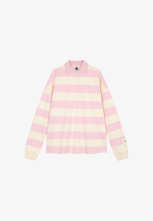 Karo Kauer Label, BEKLEIDUNG POLOSHIRT STRIPED - Poloshirt - pink-creme