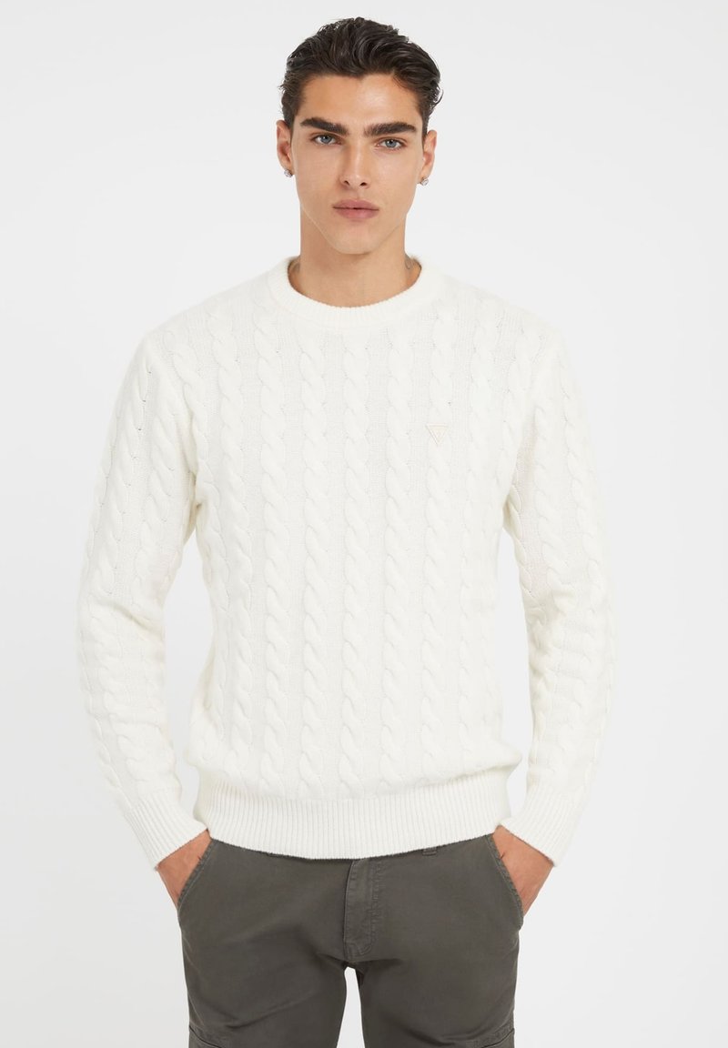 Guess ZOPF - Jumper - weiß/white - Zalando.ie