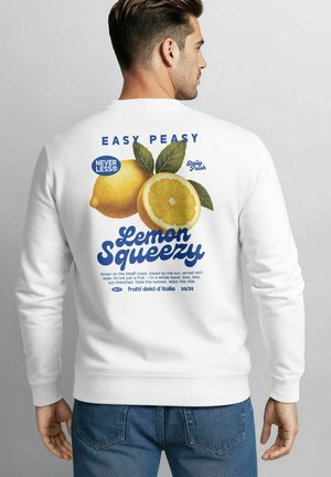 MIT BACKPRINT EASY PEASY LEMON - Sweatshirt - weiß