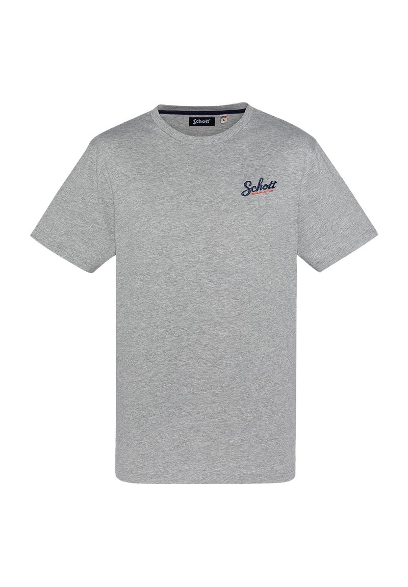 Schott T-shirt basic grijs