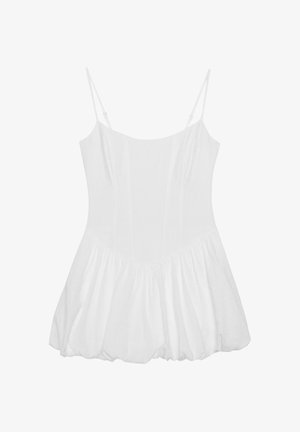 Stradivarius, SHORT BALLOON STRAP DRESS - Robe de jour - white