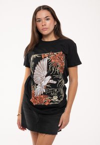 Paradiso Clothing FLEETWOOD DOVE - Print T-shirt - black
