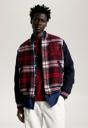 VARSITY MONOGRAM TARTAN - Bomber Jacket - tommy tartan big deep rouge