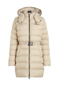 KARL LAGERFELD SIGNATURE LONG PUFFER - Manteau d'hiver - light beige