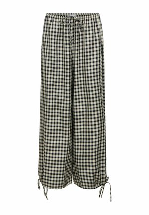Object, WIDE-LEG TROUSERS CHECKED - Pantalon classique - birch