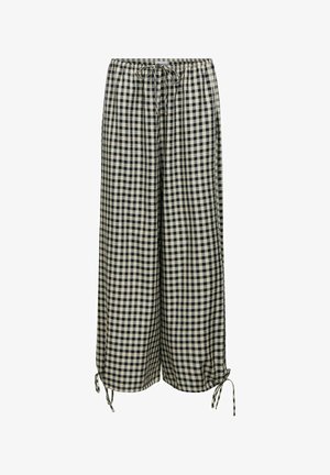 Object, WIDE-LEG TROUSERS CHECKED - Pantalon classique - birch