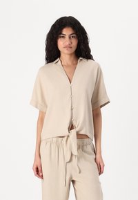 ONLY - ONLCARO KNOT SHIRT  - Skjortebluse - tan Miniatyrbilde 1