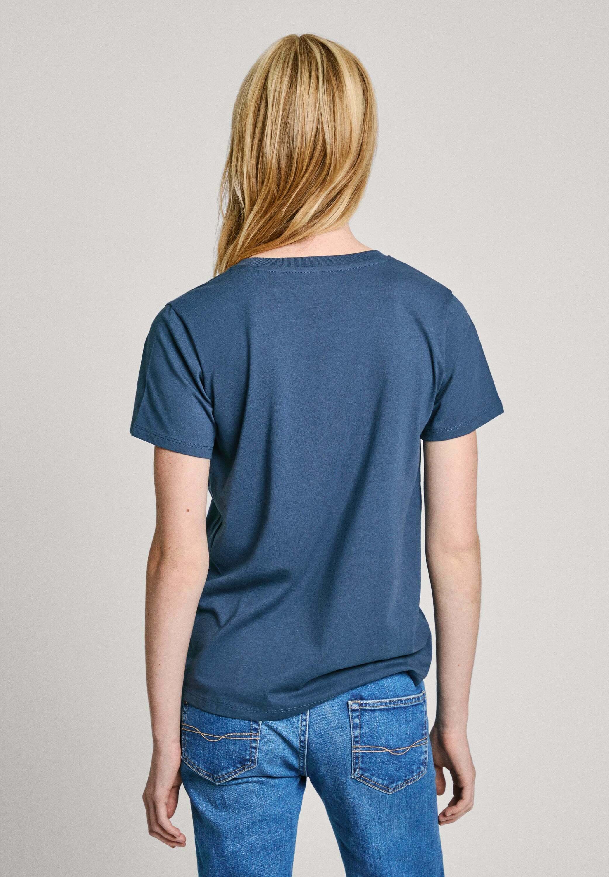 Pepe Jeans Damen Fiore T-Shirt – Basic-Jersey Aus 100% Nachhaltiger Baumwolle, Mit Logo, Kurzärmlig