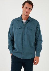 REGULAR FIT - Lehká bunda - petrol blue
