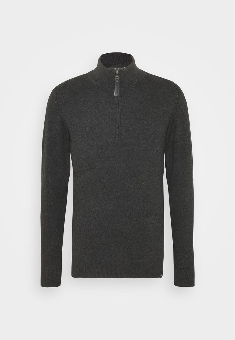 Herren Strickjacken | INDICODE JEANS ANCONA Strickpullover charcoal mix/grau - VO57304 Herren Strickjacken | INDICODE JEANS ANCONA Strickpullover charcoal mix/grau - VO57304