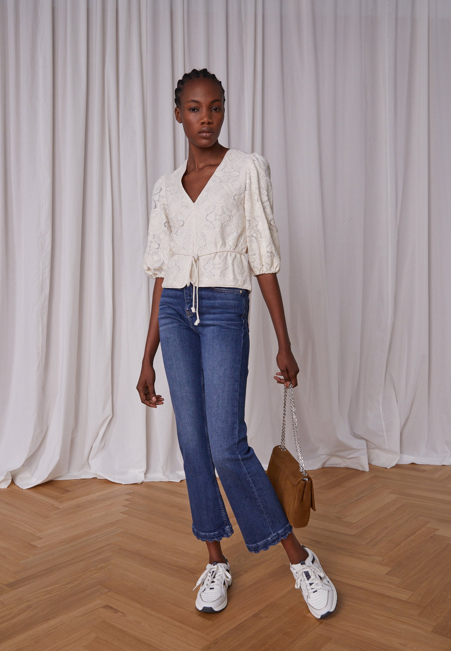 maje PLUMY - Flared Jeans - bleu/blauw - Zalando.nl