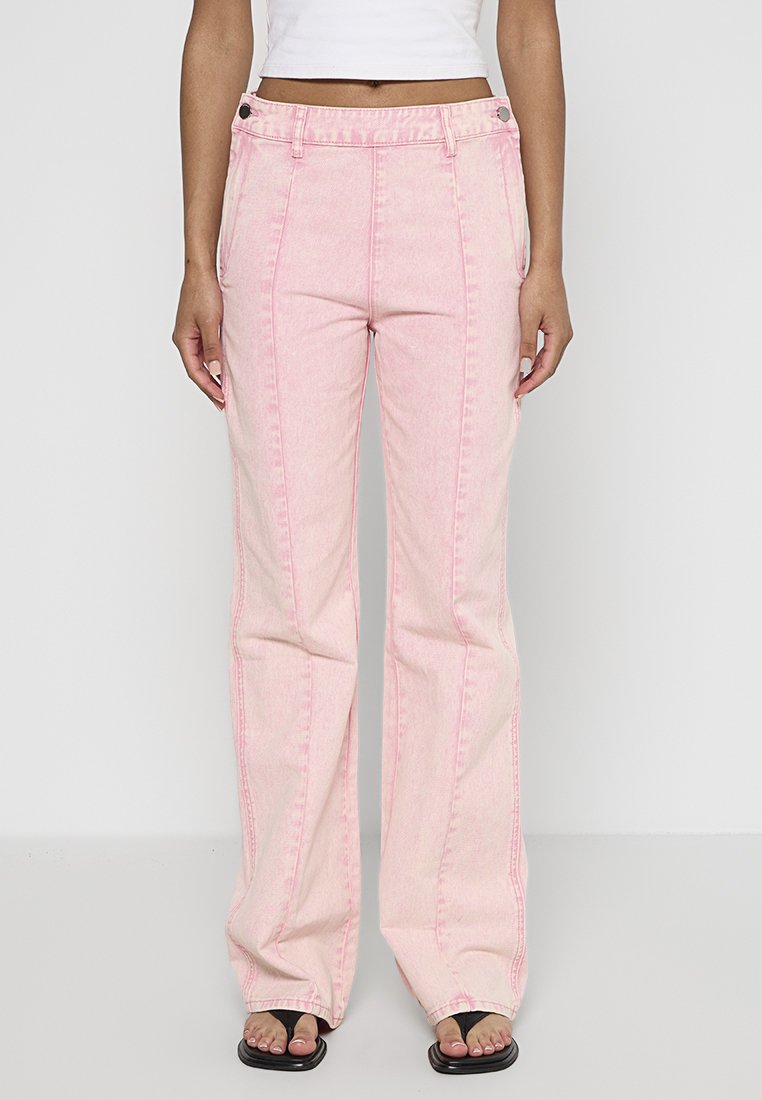 Desigual Straight leg jeans roze