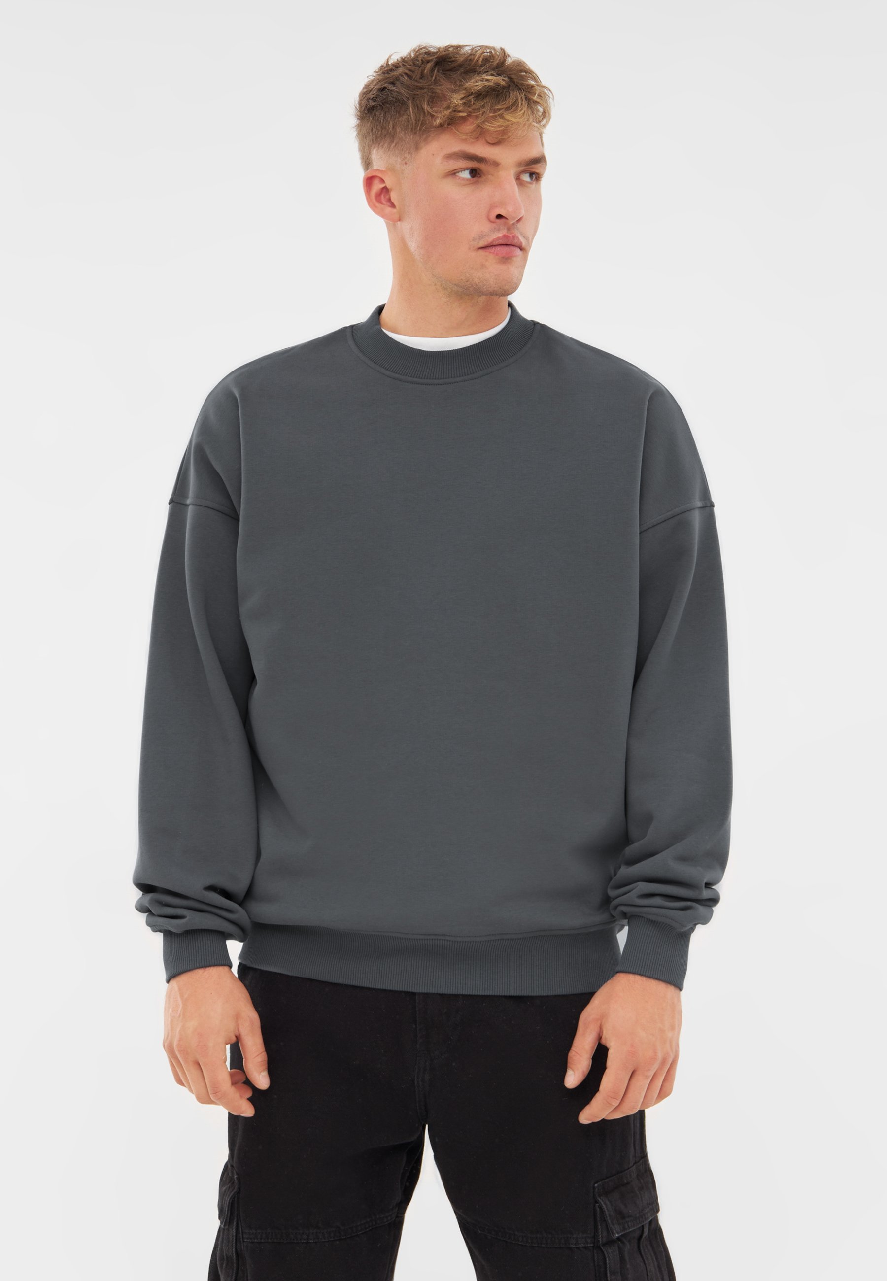 Pull Camionneur Homme Hiver - Col Roulé Zippé, Manches Longues - Tissu Chaud Polaire - Coupe Décontractée Grande Taille - Couleur Unie
