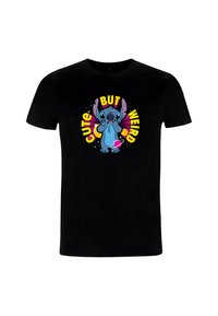 Henry Tiger DISNEY STITCH CUTE BUT WEIRD - Triko s potiskem - black