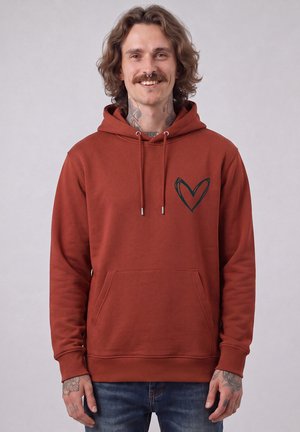 watapparel, HERZI UNISEX - Kapuzenpullover - earthy red