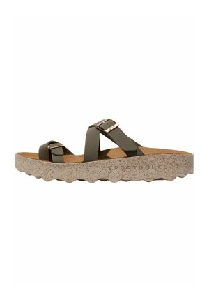 ASPORTUGUESAS PANTOLETTEN - Pantolette flach - khaki