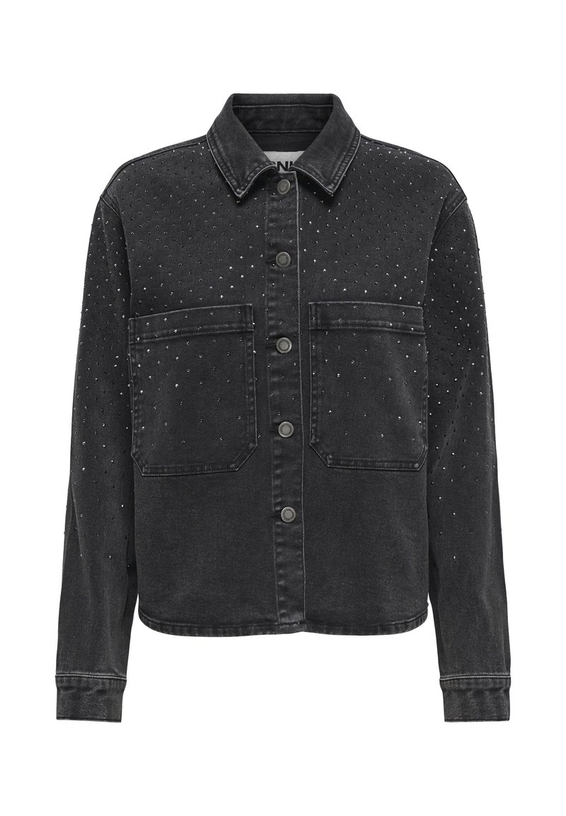 ONLY ONLCASSIE RHINESTONE Jeansjacke washed black/black denim