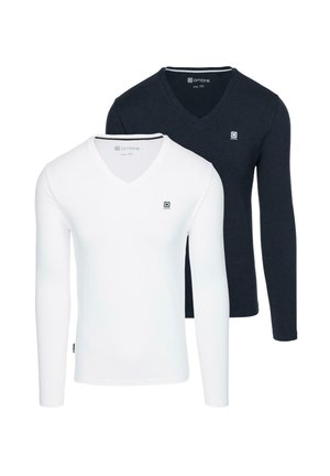 2 PACK - Långärmad tröja - white navy