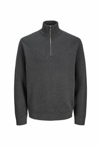 MIT RUNDHALS EINFARBIG  - Džemper - dark grey melange