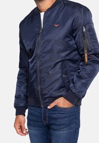 Threadbare Blouson Bomber - blue