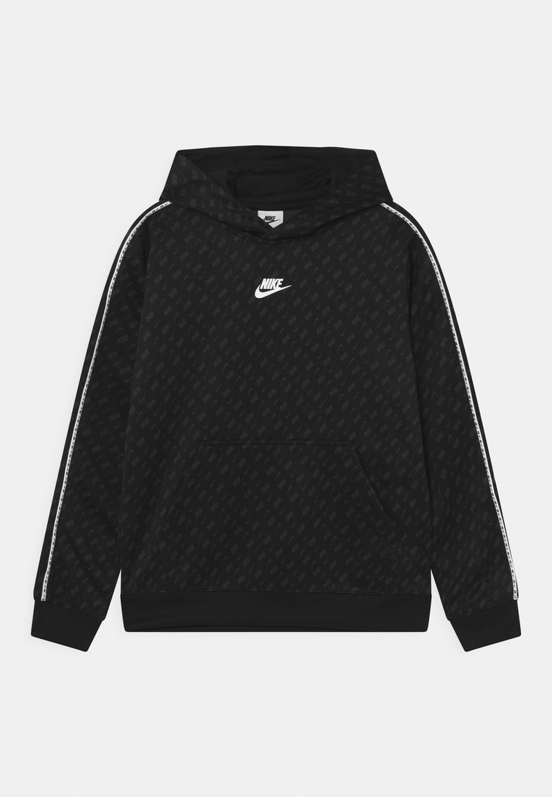 Nike Sportswear REPEAT HOODIE - Luvtröja - black/dark smoke grey/white