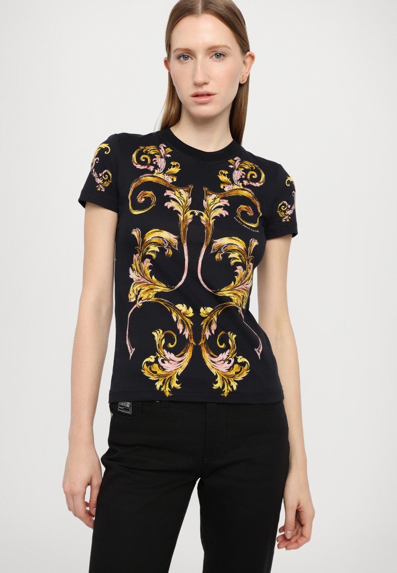 Versace Jeans Couture T-shirt con stampa black/gold/nero