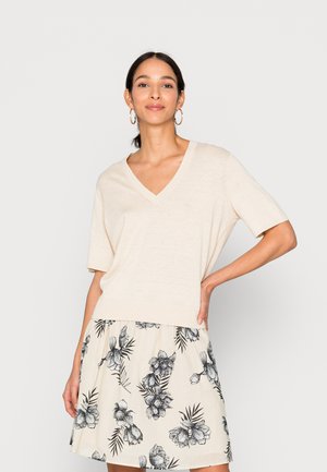 SHORTSLEEVE V NECK - T-shirt basic - dusty field